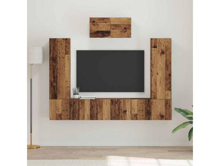 Living - meuble tv mural complet Vidaxl Ensemble meuble TV 7 pcs Bois Ancien Bois d'ingénierie