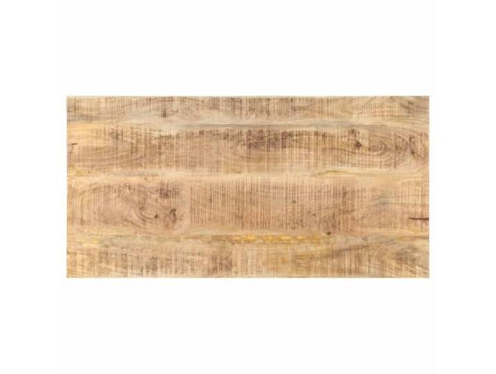 fsahslih Tischplatte Massivholz Mango 100x60 cm Ersatzplatte Natur Rustikale Platte für Essbereich und Café: Lasierte Oberfläche mit Unikat-Charakter für individuelle Untergestelle.