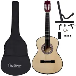 vidaXL Yavenberg (Hartplastik, Lindenholz, Nylon), Gitarre, Braun