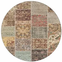 Bamyum Nadine Bedruckter 160x160 Teppich Chenille-Druck Maschinell Hergestellt