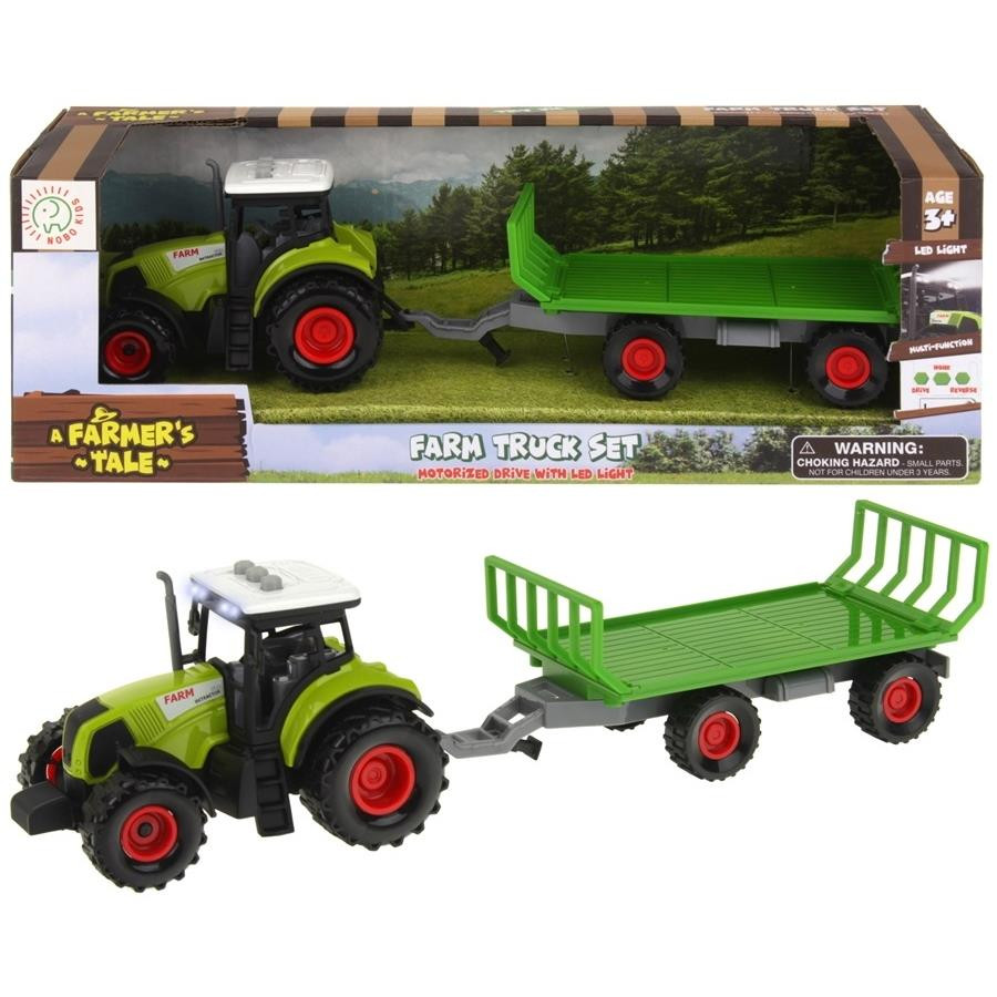 Nobo Kids Tractor met aanhanger voor transport van stro met licht en geluid