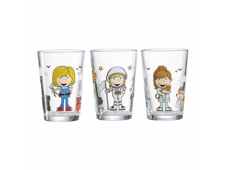 Ritzenhoff & Breker Kindergläser Astronautin, Tierärztin, Mechanikerin, Mädchen, 3er Set, 205 ml, Bedruckte Kinderbecher, Spülmaschinengeeignet