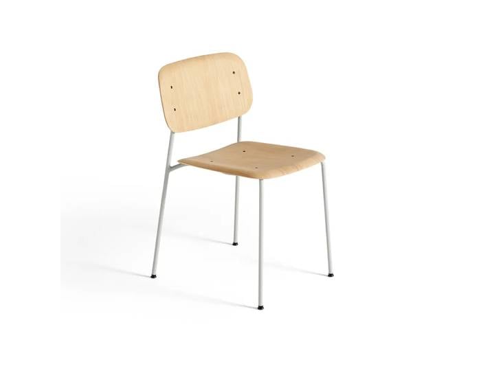 HAY Soft Edge 40 Stuhl Oak-soft grey Stahlgestell