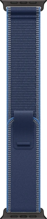 Apple Watch 49 mm Blaues Trail Loop - S/M - Ausführung aus schwarzem Titan