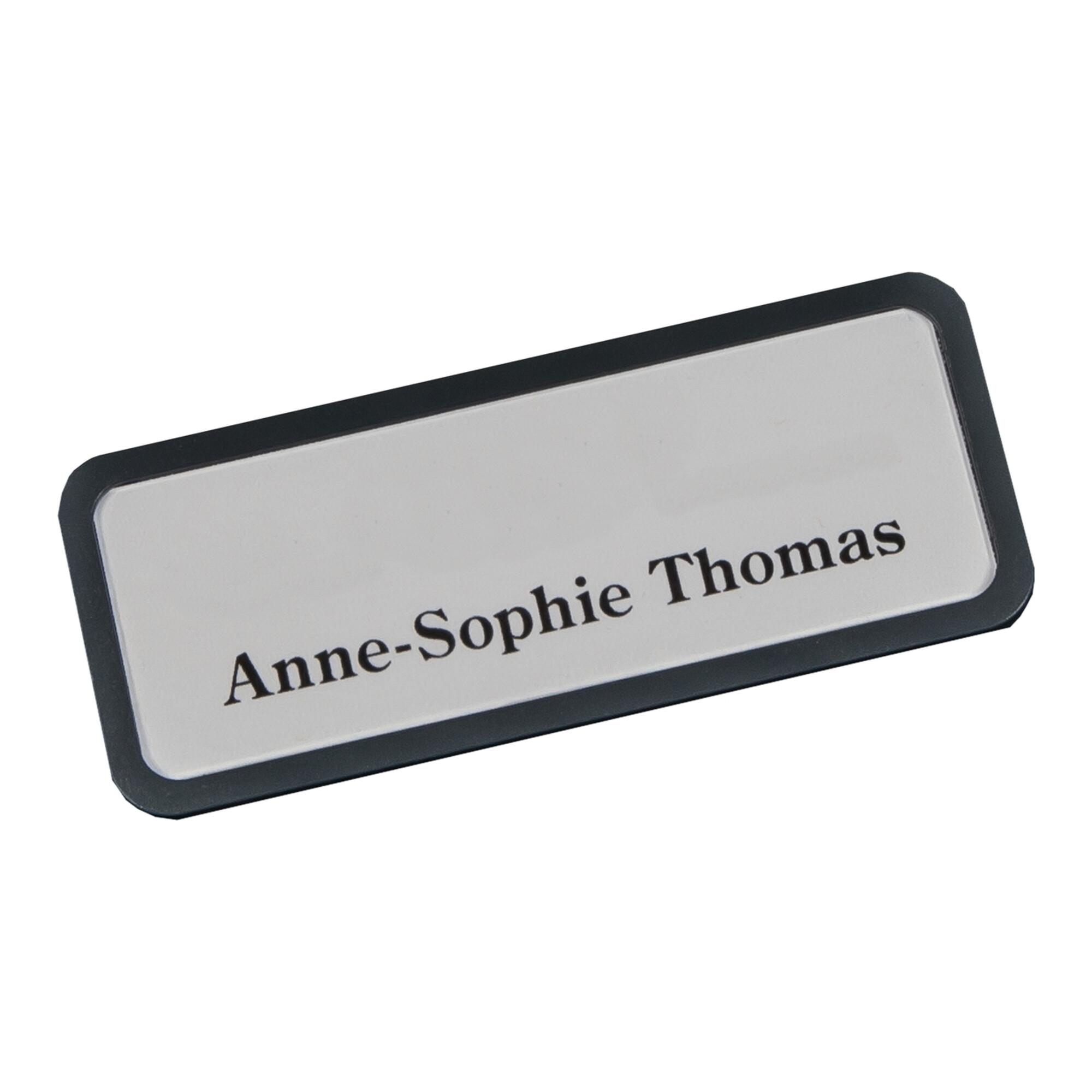Eichner Namensschild magnetisch 81 x 33 mm Schwarz (9218-03012)