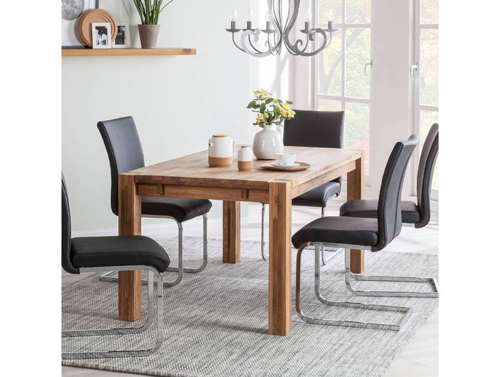 Table RichWOOD 160 x 90 cm Marron/Chêne