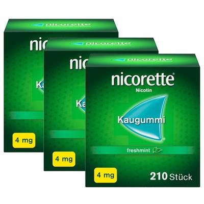 Nicorette 4MG Freshmint 3er-Pack 3x210 St Kaugummi