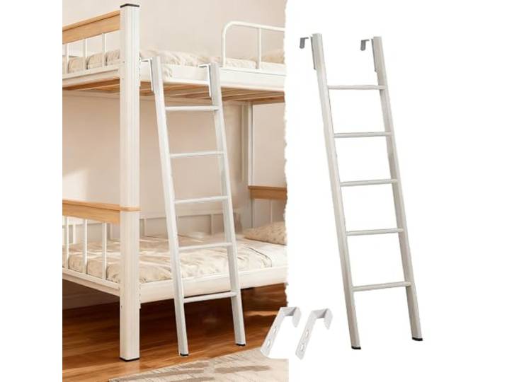 Hochbett Leiter Verstellbare Etagenbettleiter mit Breiter Trittfläche Und Haken, Etagenbettleiter für Wohnheim, Dachboden, Wohnmobil, Nur Bettleitern für Kinder Und Erwachsene(160cm/63 )
