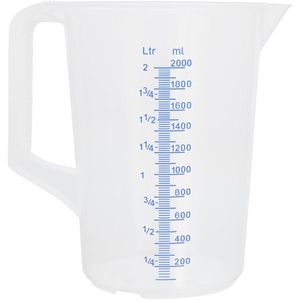Schneider-GmbH Messbecher 200013, aus Kunststoff, mit ml / Liter Skala, hitzebeständig, 2 Liter