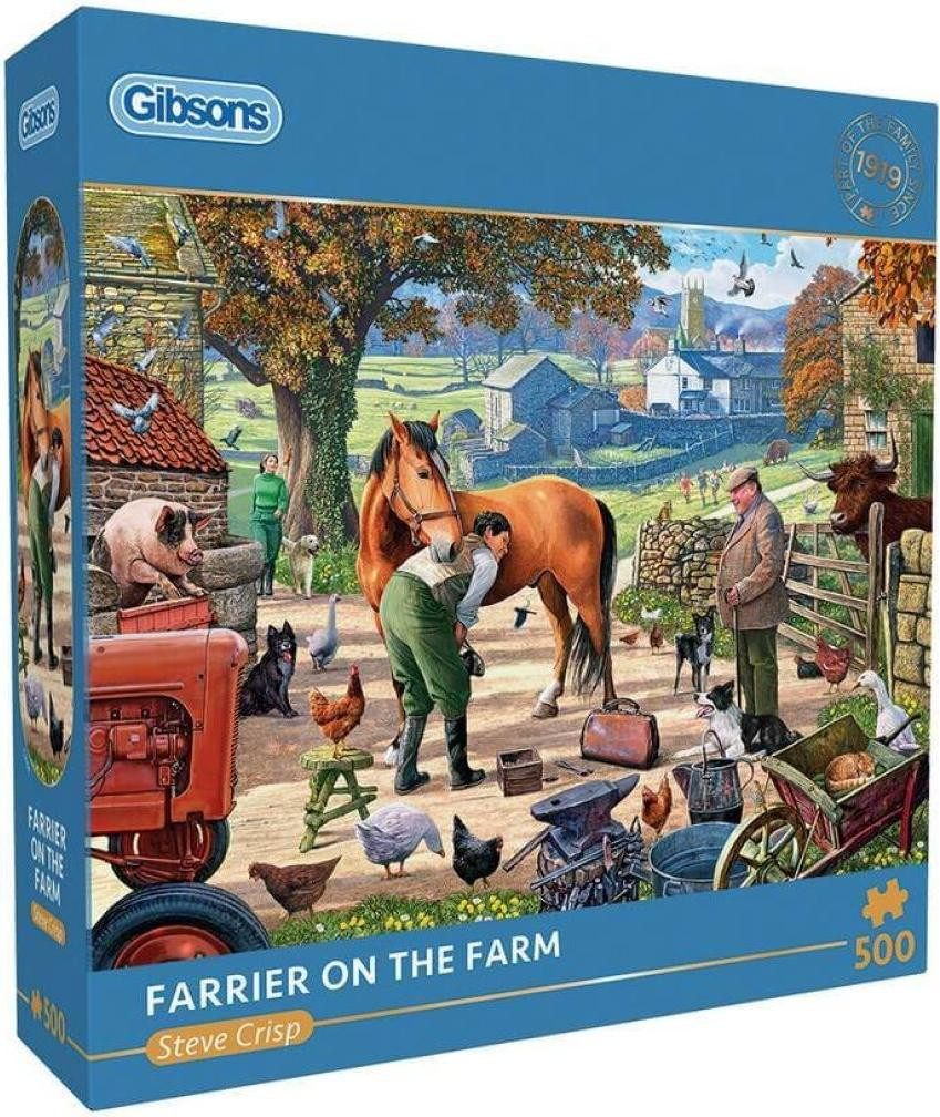 Gibsons Puzzel De hoefsmid op de boerderij 500 stukjes