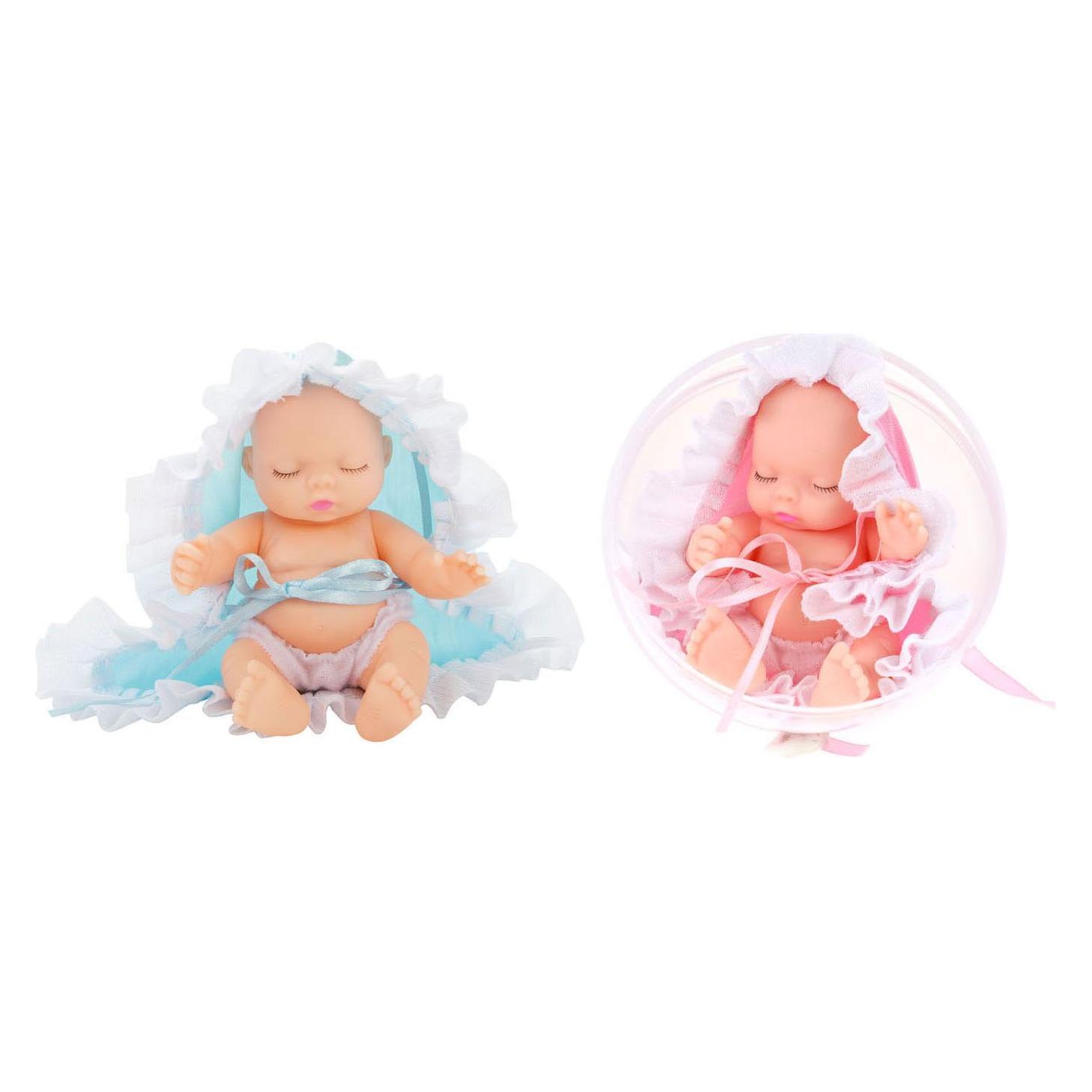Toi-Toys Baby Beau Babypuppe in Kugel, 12 cm (02055Z)