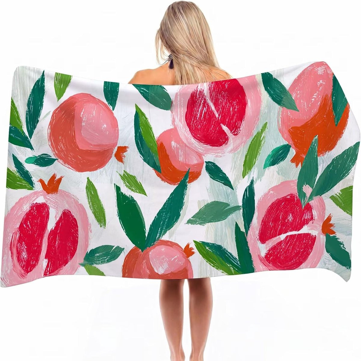 Microvezel Strandlaken met Bloemenprint - Groot Badlaken - 220 x 100 cm