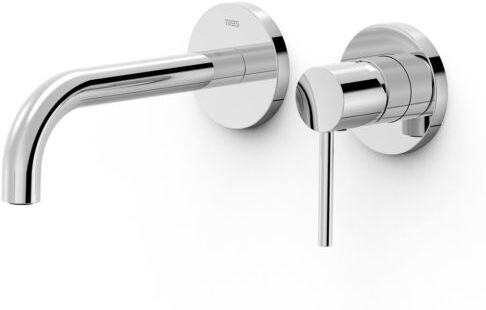 Tres Armaturen Tres Study Fertigset für Waschtisch-Wandarmatur 26230021 Unterputz, 177mm Auslauf, chrom