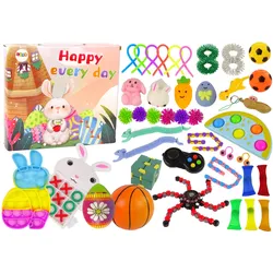 Ostern Fidget Toys Pop It Squishy Anti-Stress 41 Stück Spielzeug Set.