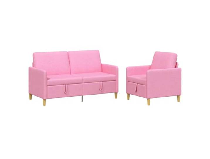 PUGYNBK Sofa mit Stauraum, 2 Stück, Rosa, Polyester, mit höhenverstellbarem Aufklappbarer Sitz mit Innenraum, waschbare Polyesterpolsterung, robuster Metallrahmen, dicke Kissen, Design