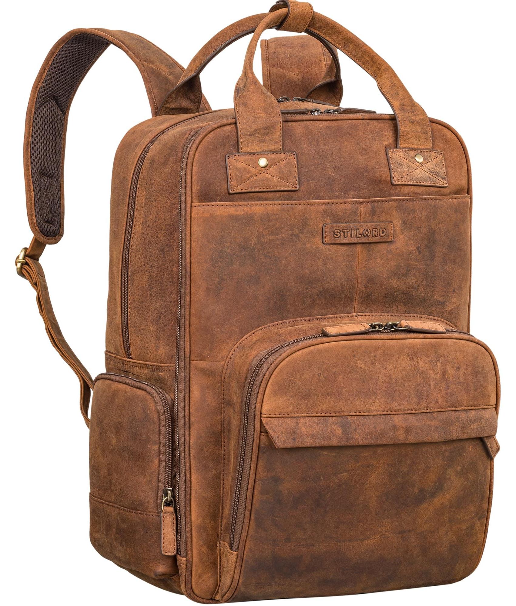 Vintage Leder Rucksack für Damen und Herren
