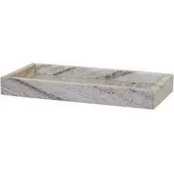 Chic Antique Morlaix Tablett aus Marmor rechteckig, H3,5/L30/B14 cm, latte