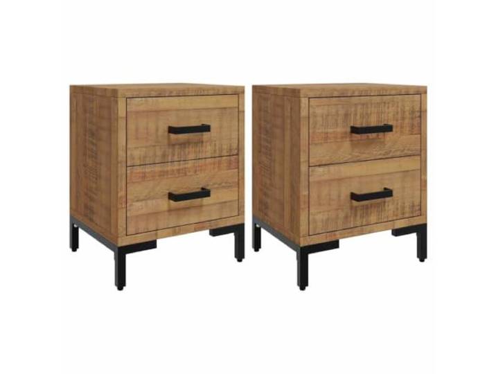 Heofavd Nachttisch 2er Set 36x30x45cm Massivholz Kiefer Beistelltisch