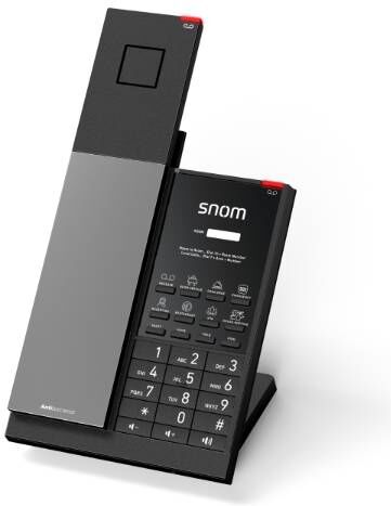 Snom HD351W Téléphone DECT sans fil avec connexion WLAN et Power over Ethernet (PoE) intégrés.