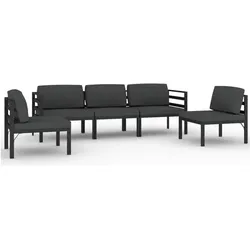 vidaXL, Gartenlounge, Giacomo (2x Eckteil + 3x Mittelteil)