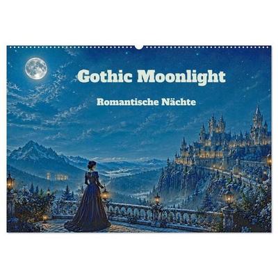 Gothic Moonlight - Romantische Nächte (Wandkalender 2027 DIN A2 quer), CALVENDO Monatskalender