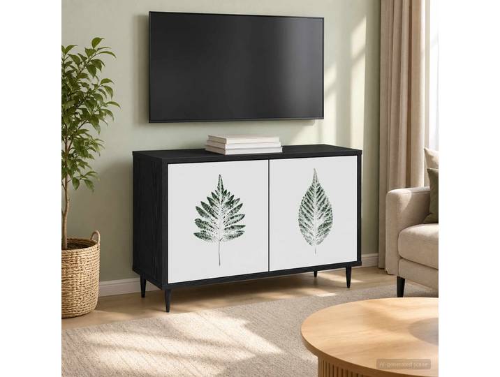 vidaXL TV-Schrank HANAU 69 x 33 x 50,5 cm Schwarz Eichen-Optik