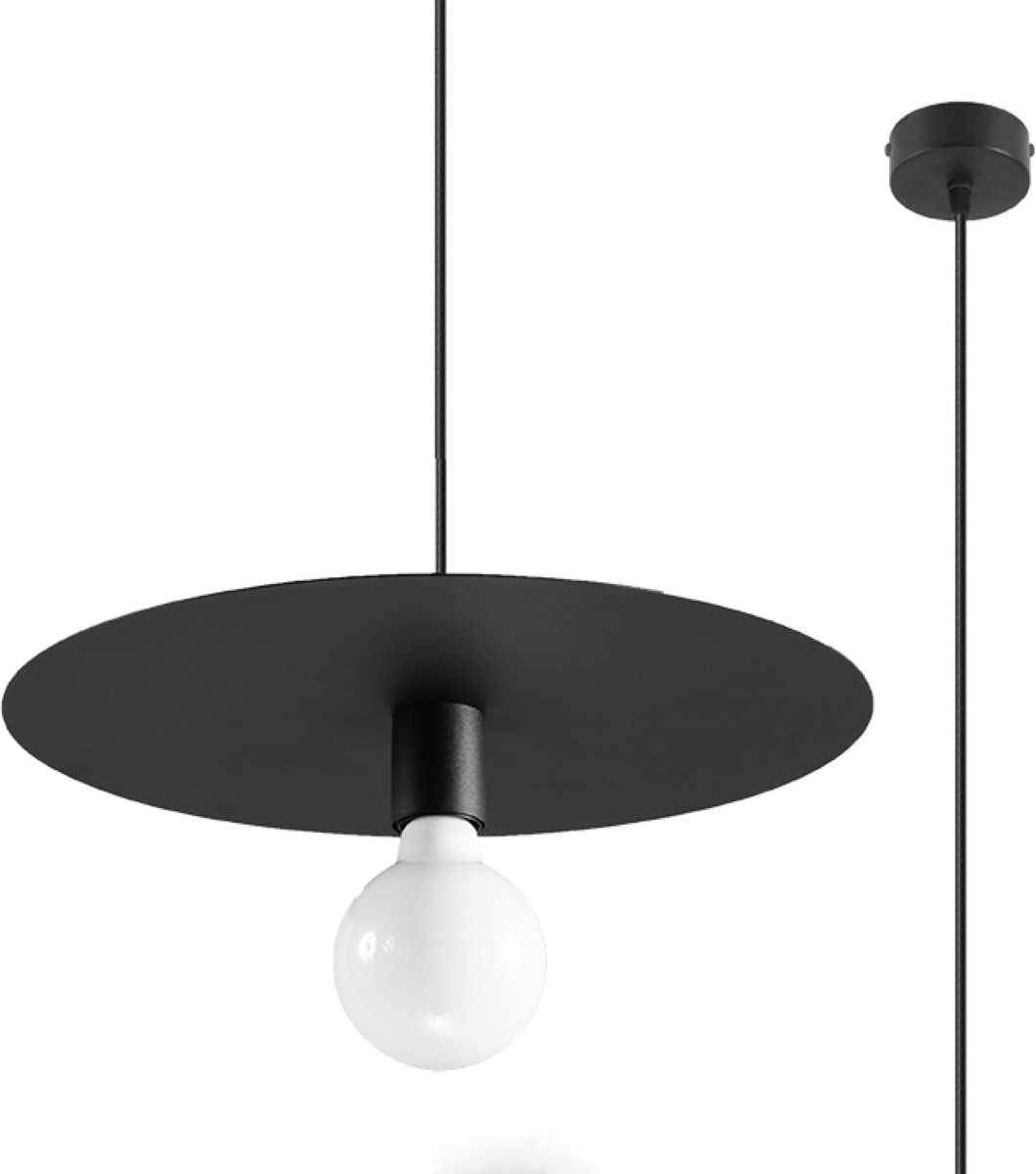 Lumilo CELTIO 1 hanglamp, zwart, vierkant, E27