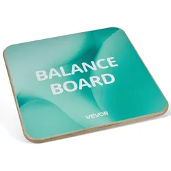 VEVOR Balance Board für Erwachsene 500 x 500 x 18 mm, 360° Drehbares Wackelbrett, 3-fach Verstellbares Balance-Trainingsgerät aus Holz, Rutschfeste Oberfläche für Core-Training, Heimfitnessstudio