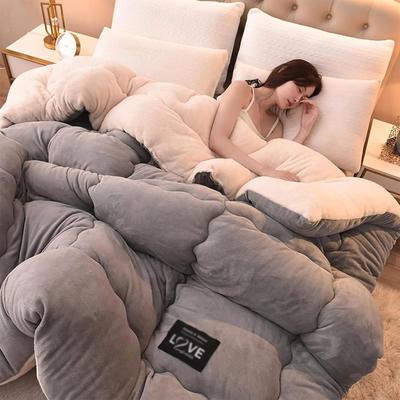 Uplifted Finds Thick Flannel Fleece Comforter Quilt For Cold Nights thick 180 X 220 Cm 3 Kg gray