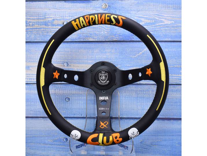 Volant de direction STE-DUDU 320 mm VERTEX DUDU Collaboration, volant sport en cuir haute performance pour les passionnés de course