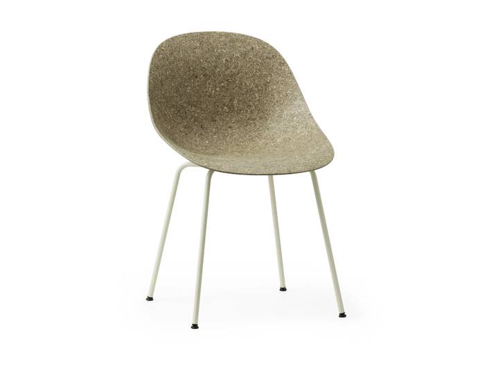 Normann Copenhagen Mat Chair Stuhl Seaweed-cream steel