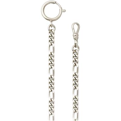 Taschenuhrenkette REGENT "P-49", silber (silberfarben), Schmuck-Wechselteile, DamenB:5mm L:30cm, Messing, Damen, Herren, unsisex, ideal auch als Geschenk, Schmuck Uhrenarmband, B:5mm L:30cm
