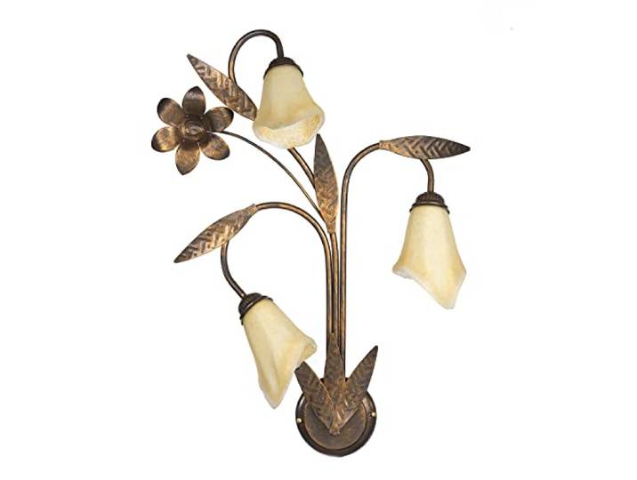 Onli Alga Wandlamp 3 Lichten Klassieke Stijl In Metaal, bruin