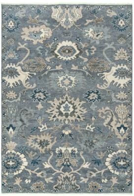 Alora Decor Mila Grey Floral Oriental Hand-tufted Wool Blend Rug