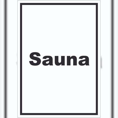 HB-Druck Sauna Aufkleber mit Text Erholung Entspannung hochkant A8 (52x74mm)