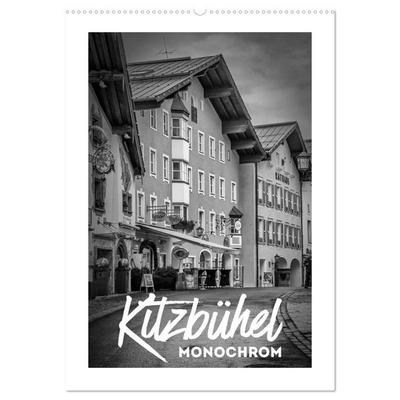 Kitzbühel Monochrom (Wandkalender 2027 DIN A2 hoch), CALVENDO Monatskalender