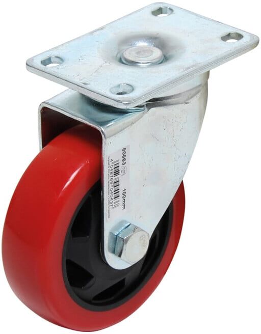 BGS Roue pivotante rouge/noire Ø 100 mm ; BGS Do it yourself (80663)
