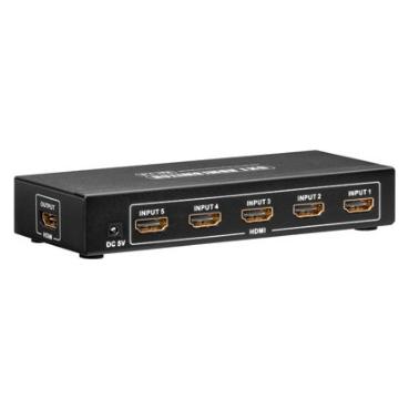 Berrybase goobay HDMI Umschaltbox mit Fernbedienung 5x1 (60813)