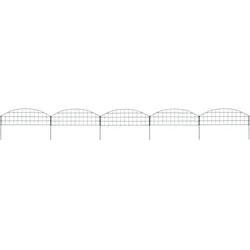 vidaXL Gartenzaun Set Konvex 77,3x26 cm Grün