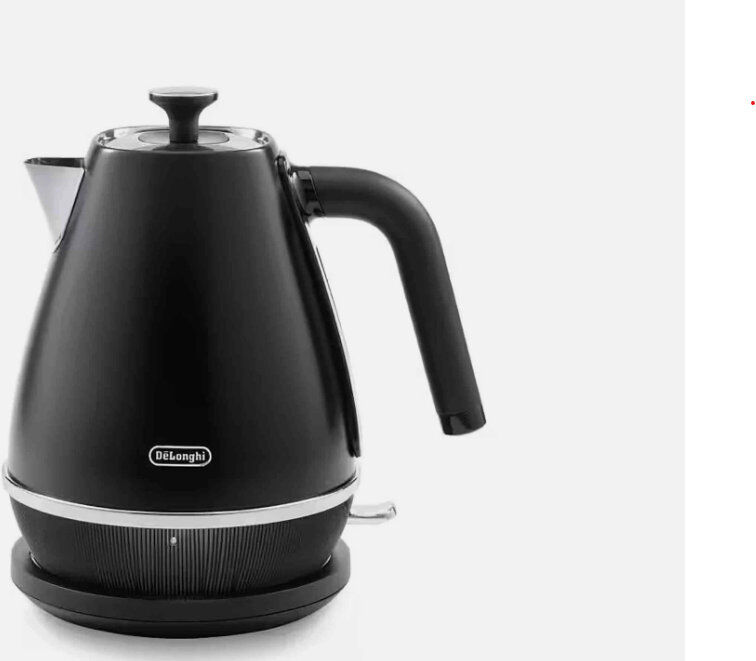 DeLonghi 1.7L Distinta X Stainless Steel Kettle Black