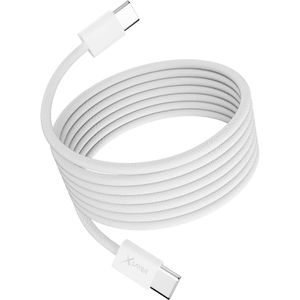 XLayer Ladekabel 221256, weiß, 1,5m, USB-C auf USB-C, magnetisch, 100W Schnellladekabel