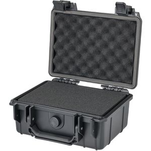 HMF Transportkoffer ODK100, abschließbar, aus Kunststoff, mit Schaumstoff, wasserdicht (IP67), 23 x 11 x 19cm