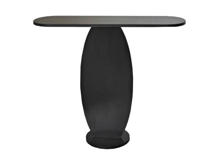 Console effet bois anthracite 100x30 h81 cm