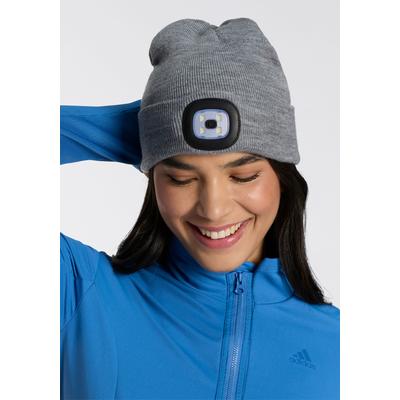 Beanie CHILLOUTS "ChillLight Hat", Damen, Gr. - (55/62), grau, Feinstrick, Materialmix, Mützen Beanie, mit integrierter, wiederaufladbarer Leuchte