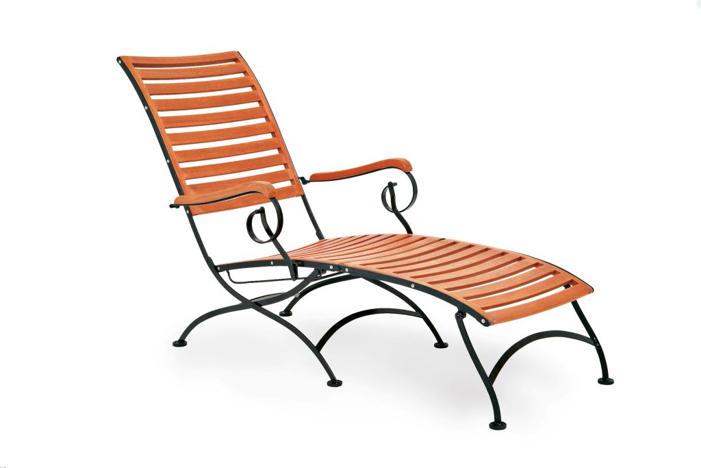 MERXXHANDELS Schlossgarten Relaxliege FlachstahlEukalyptusbelattung 08285021