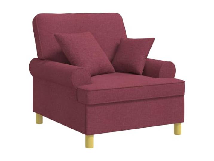 vidaXL XL-Sessel mit Kissen Weinrot Stoff Genieße eine bequeme und großzügige Sitzfläche. Der Stoff aus 100 % Polyester bietet hohen Sitzkomfort