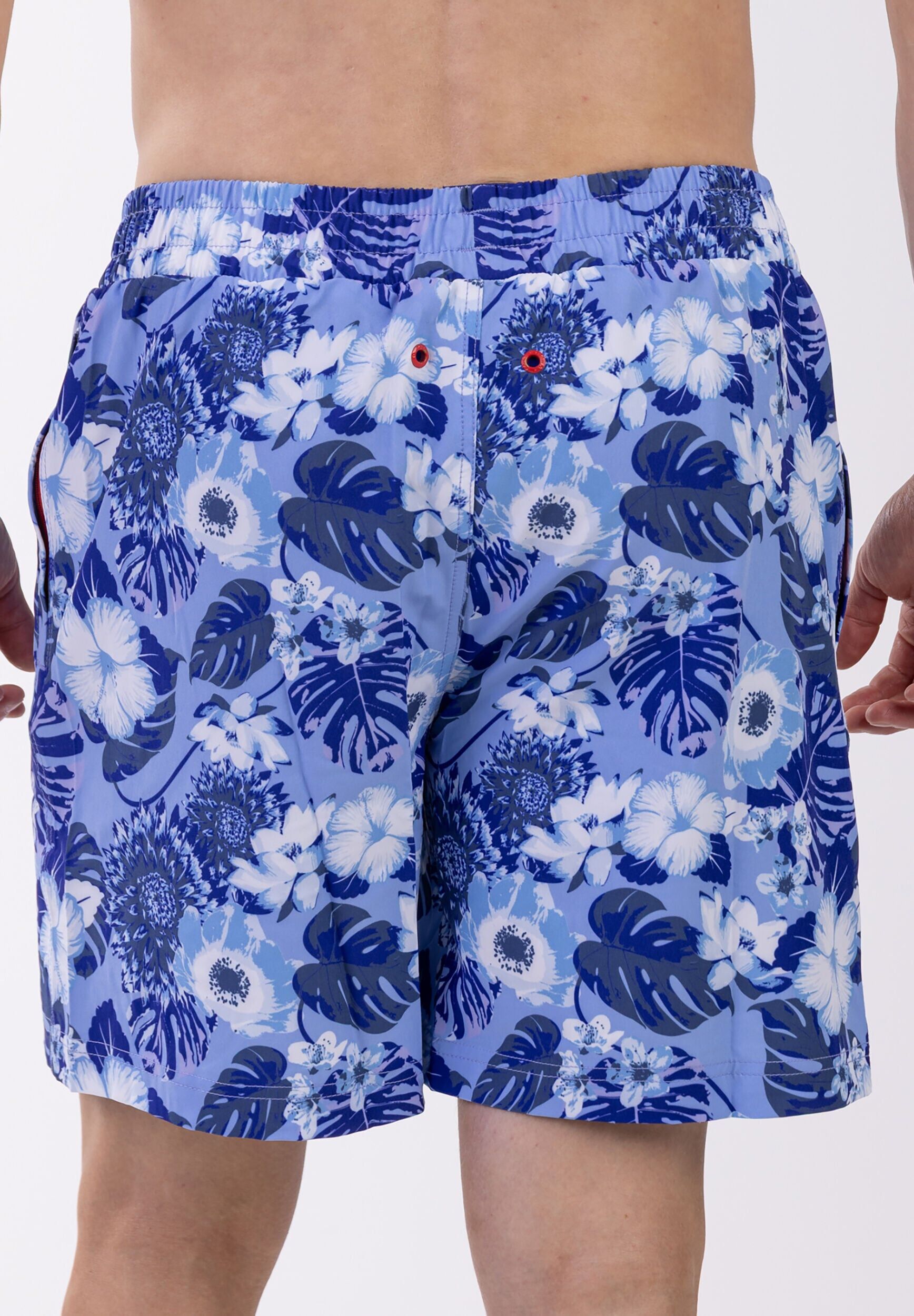 Badeshorts FROZEN CAPE "Frozen Cape Badehose RIBEIRA", Herren, Gr. XS, blau, Casual, Badehosen Badeshorts, mit integrierten Kompressionsshorts