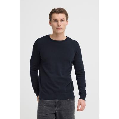 Strickpullover BLEND "BHBRAY CREW KNIT", Herren, Gr. XL, blau (salute), Strick, Obermaterial: 100% Baumwolle, unifarben, regular fit, Rundhals, Rippbündchen, Pullover Strickpullover, mit Rundhalsausschnitt, aus Baumwolle, Regular Fit, Langarm,...