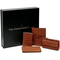 The Chesterfield Brand Kreditkartenetui 4-teiliges Geschenkset Leder 7 cm  braun