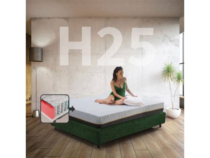 Comfy Line Matratze mit Taschenfederkern und Memory-Schaum, Höhe 25 cm, halbstarr, für Doppelbett, 160 x 190 cm, orthopädische, antiallergische Matratze mit abnehmbarem Bezug, Modell Venere